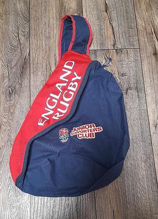 Сумка-слінг рюкзак через одне плече з написами «england rugby»