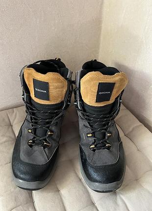 Чоловічі шкіряні черевики/берци men’s leather high trekking quechua decathlon mt100
