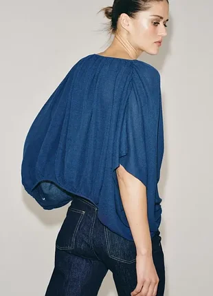Вишуканий топ джемпер zara s-m, тонкий трикотаж бавовна 80%