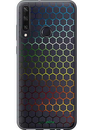 Чехол на huawei y6p переливающиеся соты "498u-1952-72104"