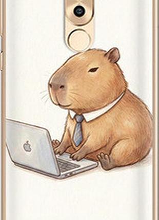 Чехол на huawei mate 9 lite funny capybara ceo working "6777u-474-72104"