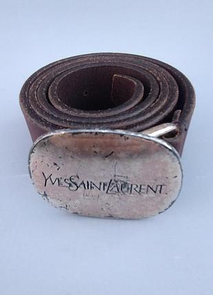Винтажный кожаный ремень yves saint laurent.