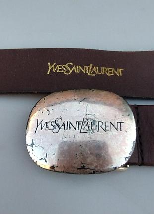 Винтажный кожаный ремень yves saint laurent.