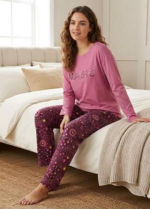 Женская пижама (лонгслив + штаны) marks &amp; spencer р. l
