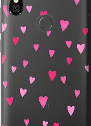 Чехол на xiaomi redmi note 6 pro сердечки 2 "4763u-1551-72104"