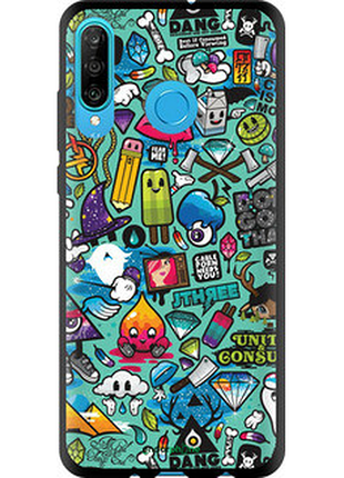 Чехол на huawei p30 lite стикер бомбинг 1 "693b-1651-72104"