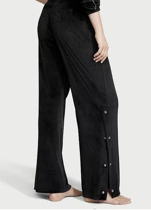 🖤 велюрові широкі штани victoria's secret з кнопками (wide leg snap pant)