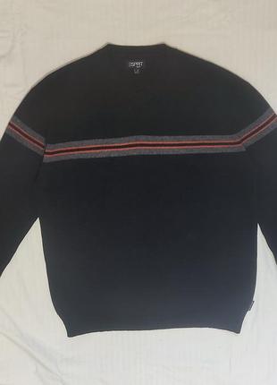 Брендовый шерстяной пуловер esprit core из шерсти ягненка (lambswool) - размер xl-xxl.