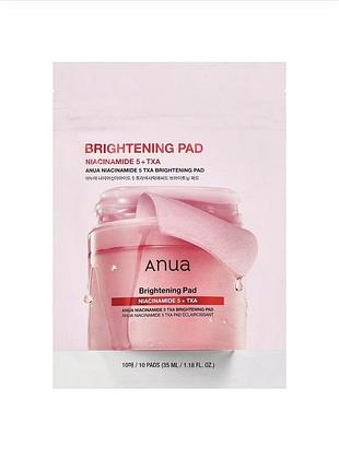 Тонер-пади для обличчя anua niacinamide 5 txa тонер-подушечки, 10 дисків, 35 мл