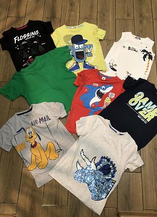Футболки для хлопчиків next, george, primark, 7-8 років, різнокольорові