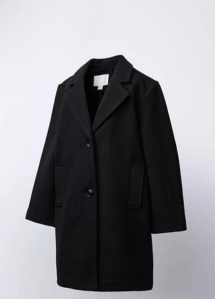 Пальто дитяче вовняне zara чорне 2