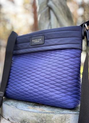 Radley london — стёганая кросс-боди тёмно-синяя