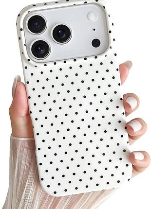Чохол apple для iphone 17 pro з принтом горошок