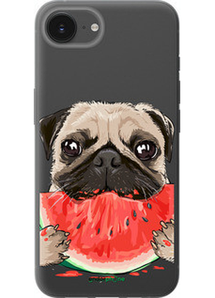 Чехол на iphone se 4 мопс и арбуз "4665u-3652-72104"
