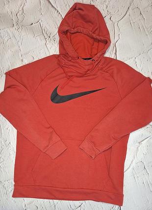 Худи nike dri-fit мужское красное с большим сушем, m, оригинал