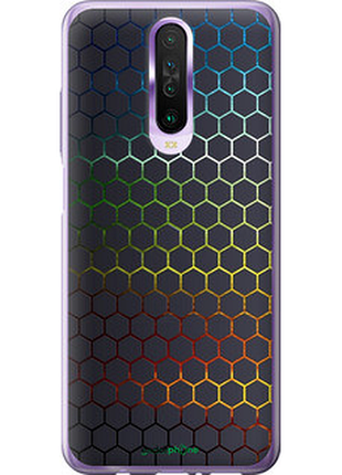 Чехол на xiaomi redmi k30 переливающиеся соты "498u-1836-72104"