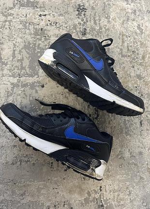 Кросівки підліткові  nike air max чорно-сині