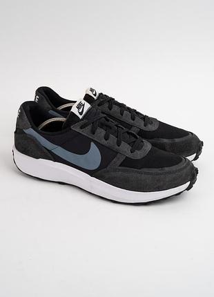 Кроссовки nike waffle debut мужские замшовые черные размер 47-48