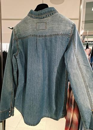 Сорочка жіноча h&m джинсова блакитна, розмір 38