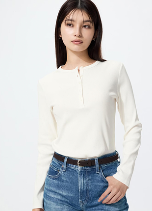 Лонгслив ребристый uniqlo (487908) 2