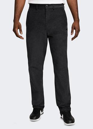 Спортивні штани чоловічі nike club chino corduroy fz0786-010 чорні l
