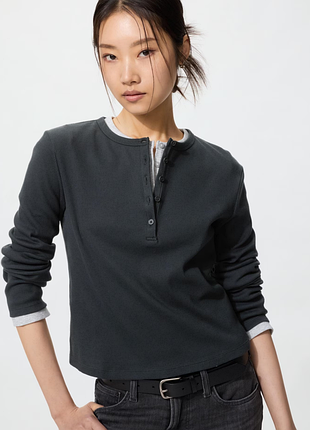 Лонгслив ребристый uniqlo (487908)