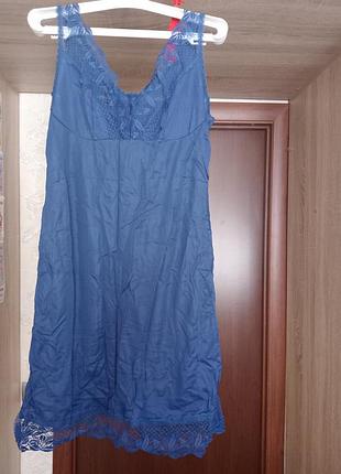 Пеньюар , комбінація,жіночий синій, розмір 50-52