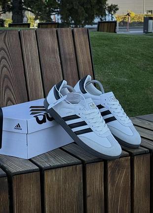 Кроссовки adidas samba og бело-черные 👟 топ качество | унисекс| 41–45 выгодная цена