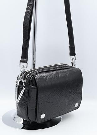 Сумка женская кожаная polina & eiterou c1137-b black