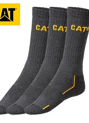 Мужские рабочие термоноски 3 пары cat s robust серые