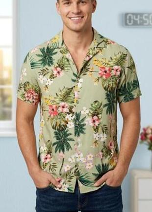 Рубашка тенниска гавайка из коттона известного бренда ted baker p.6