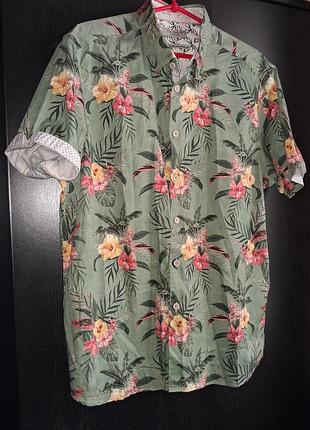 Рубашка тенниска гавайка из коттона известного бренда ted baker p.6