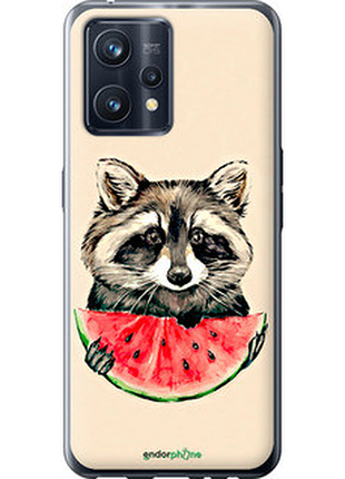 Чехол на realme 9 енотик с арбузом "4605u-2866-72104"
