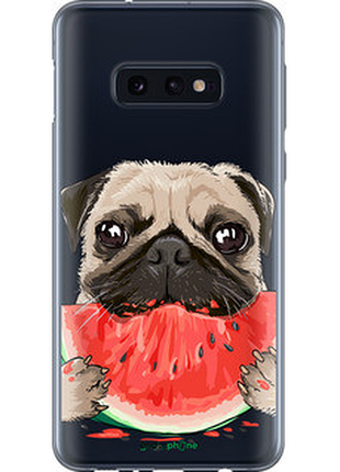 Чохол на samsung galaxy s10e мопс і кавун "4665u-1646-72104"