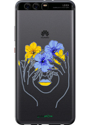 Чехол на huawei p10 plus девушка v4 "5276u-963-72104"