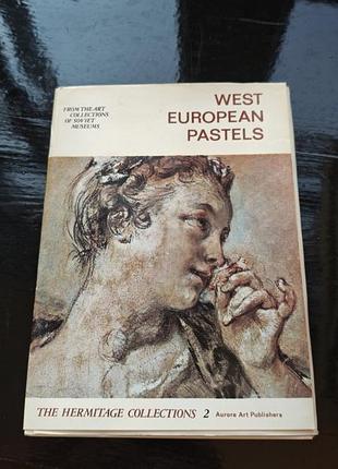 Комплект репродукций,набор открыток «west european pastels» («западноевропейские пастели») из серии the hermitage collections 2, 1972
