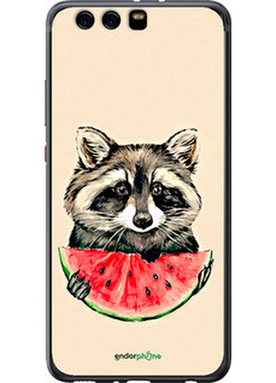 Чехол на huawei p10 plus енотик с арбузом "4605u-963-72104"