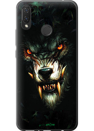 Чехол на huawei p smart plus дьявольский волк "833u-1555-72104"