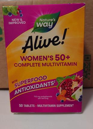 Naturesway, alive, комплекс мультивитаминов для женщин старше 50 лет, 50 шт