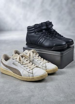Кросівки жіночі puma білі та чорні, розмір 38-38,5