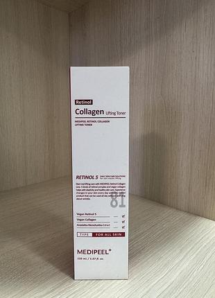 Тонер для обличчя з ліфтинг-ефектом
medipeel retinol 5 collagen lifting toner