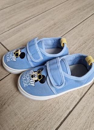 Кеди дитячі mickey mouse блакитні на липучках 2