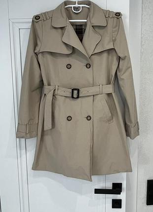 Плащ тренч zara, xs-s (164cm)