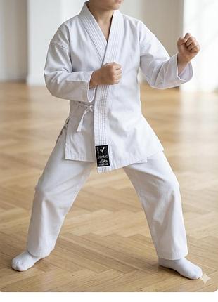 Кімоно для карате та єдиноборств дитяче matsa combat біле на зріст 130