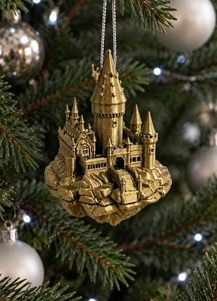 Ялинкова іграшка замок хогвартс harry potter — новорічна прикраса гаррі поттер