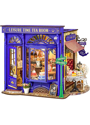 Конструктор 3d міні-будинок robotime rolife leisure time tea room dg171