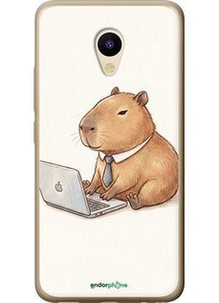 Чехол на meizu m5 funny capybara ceo working "6777u-420-72104"