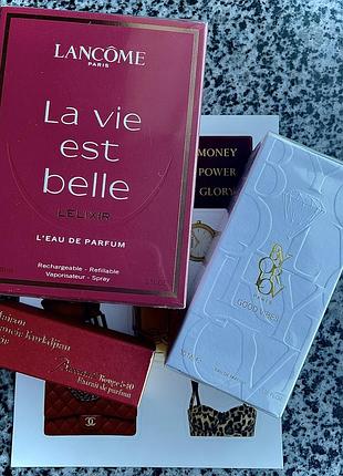 Парфуми в наявності 30 мл 5 мл la vie belle elixir,good vibes,baccarat 540 extrait