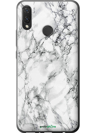 Чехол на huawei p smart plus мрамор белый "4480u-1555-72104"