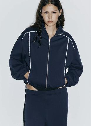Синій жіночий спортивний костюм zara, s